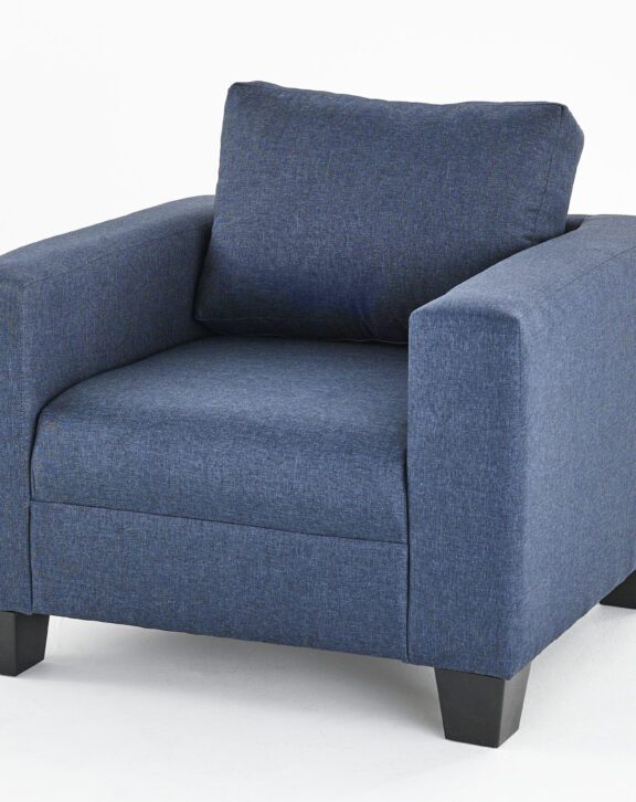 1 Seater Victoria Navy Fabric Sofa