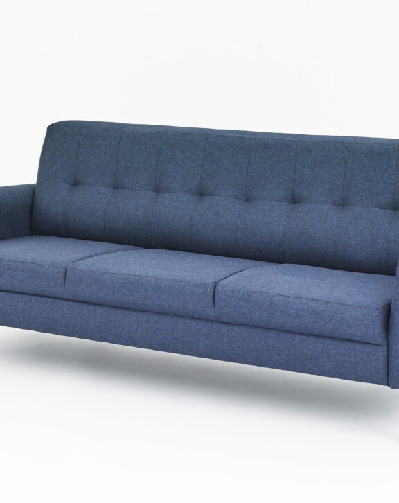 3 Seater Navy Fabric Sofa