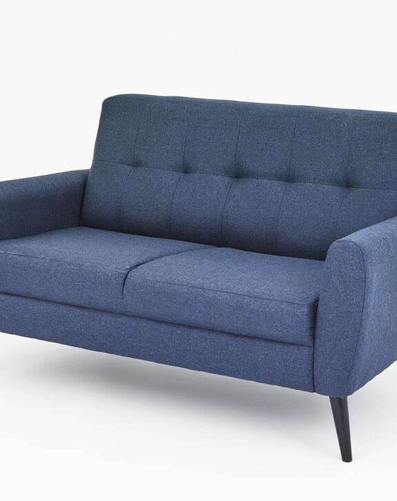 2 Seater Navy Fabric Sofa