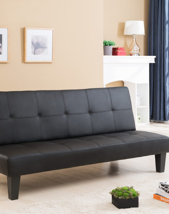 Comfy Sofa Bed Black / Brown