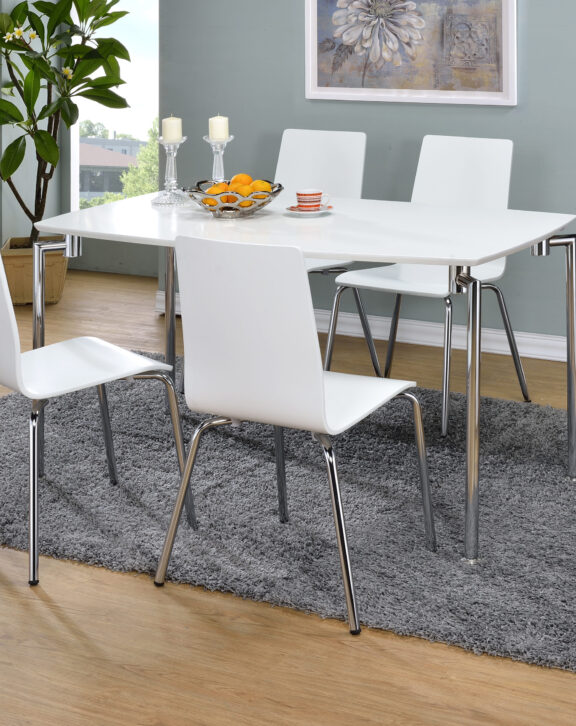 Dove Rectangle Set - Table & 4 Chairs