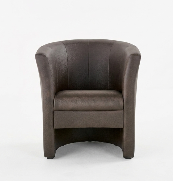 Tub Chair Brown PU