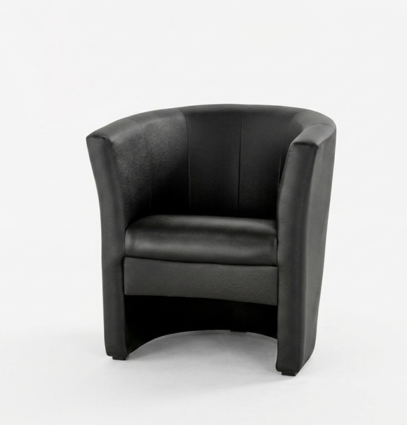 Tub Chair Black PU