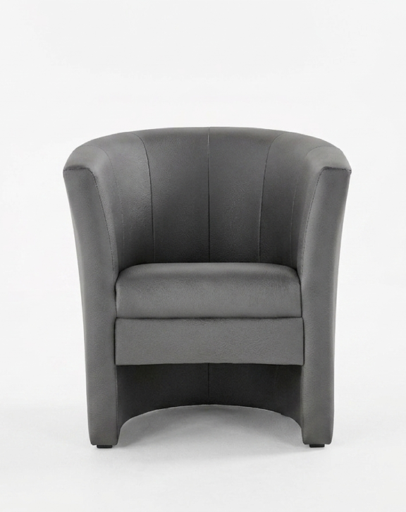 Tub Chair Grey PU