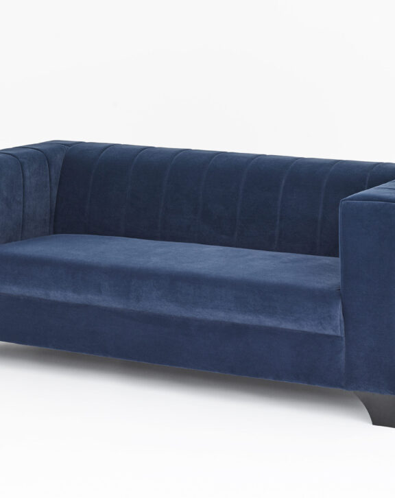 3 Seater Grace Navy Velvet Sofa