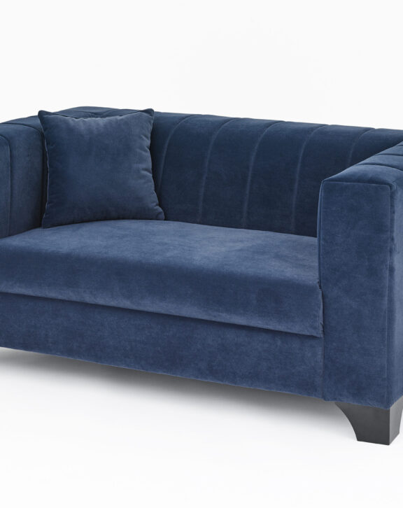 2 Seater Grace Navy Velvet Sofa