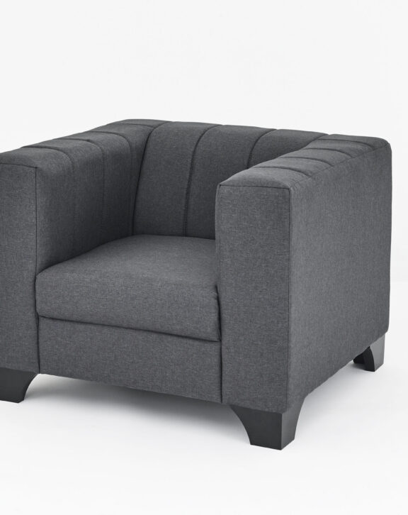 1 Seater Grace Grey Fabric Sofa